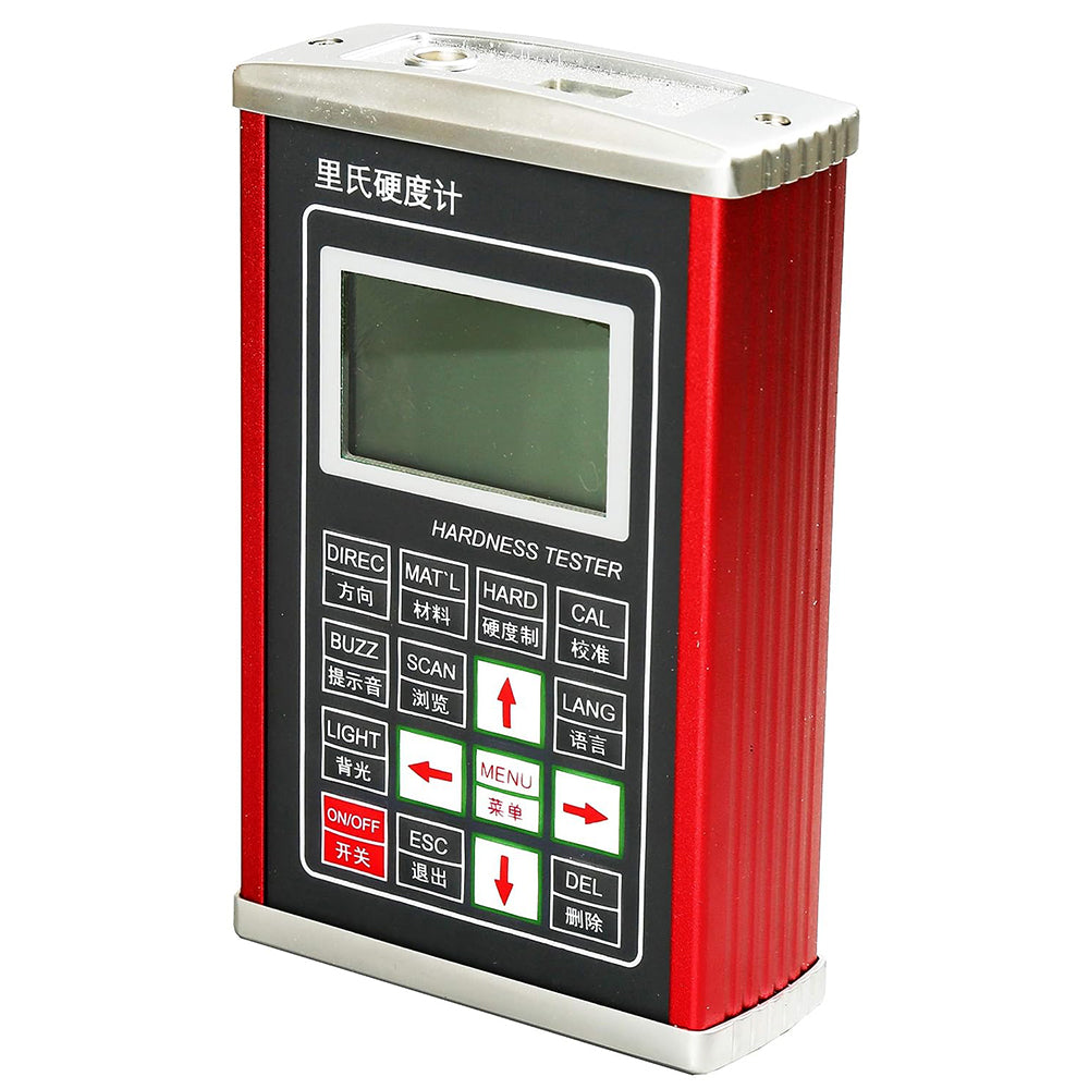 VTSYIQI  Leeb Hardness Tester Gauge Durometer Hardness Testing Equipment with 170 to 960 HLD HL HB HRB HRC HRA HV HS 600 Groups Data Memory D Impact Device LCD Display Aluminum Alloy Box