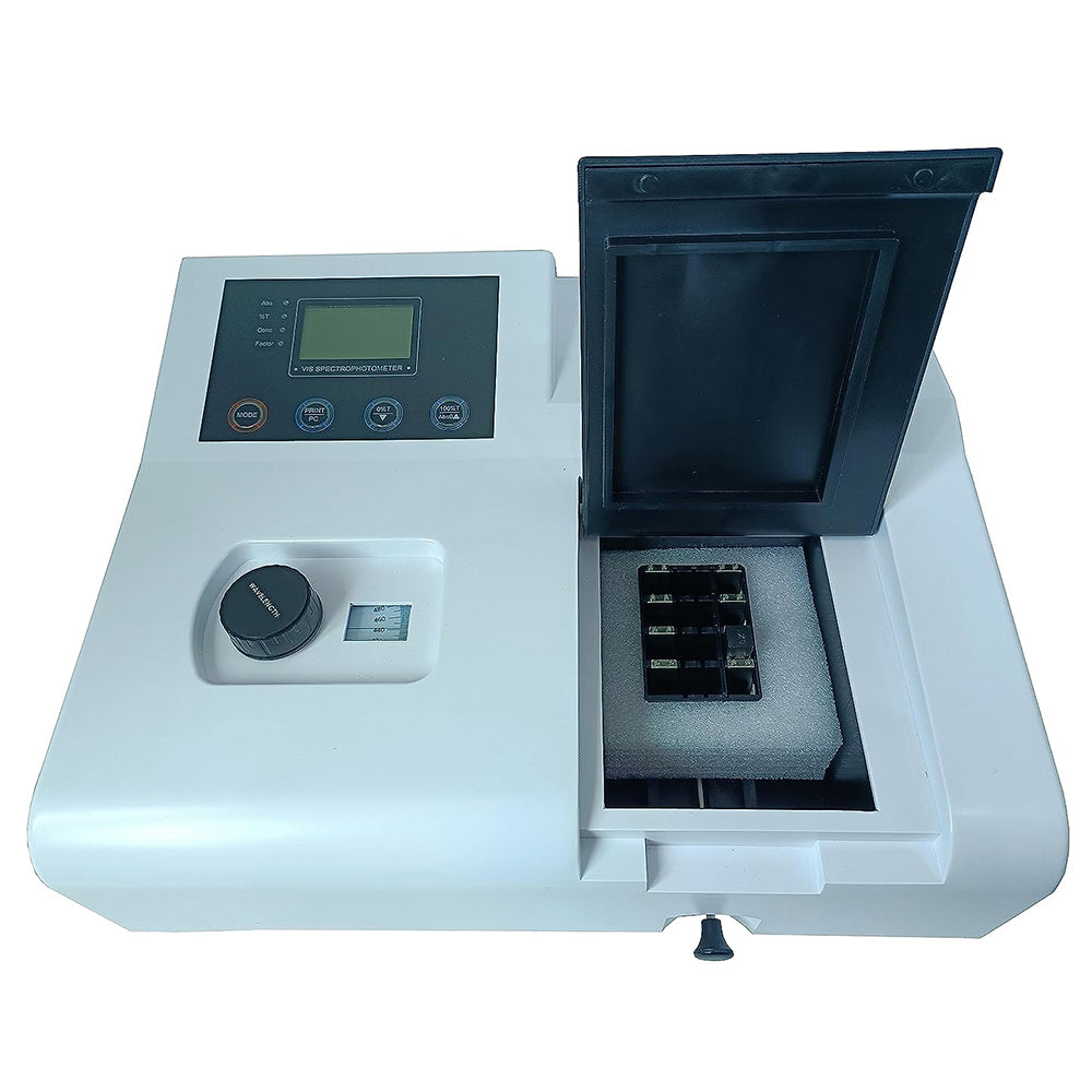 VTSYIQI Digital Visible Spectrophotometer Lab Colorimeter with Spectral Bandwidth 4NM Wavelength Range 320 to 1020NM for Food Petrochemical Industry Test