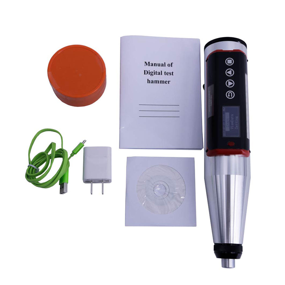 VTSYIQI Digital Concrete Test Hammer Concrete Compressive Strength Testing Machine with Tension Spring Stiffness 785 N/m Stroke of Impact Hammer 75 mm Bounds on Error ≤± 0.5 Real-time Clock Calendar Function Automatic Recording Function