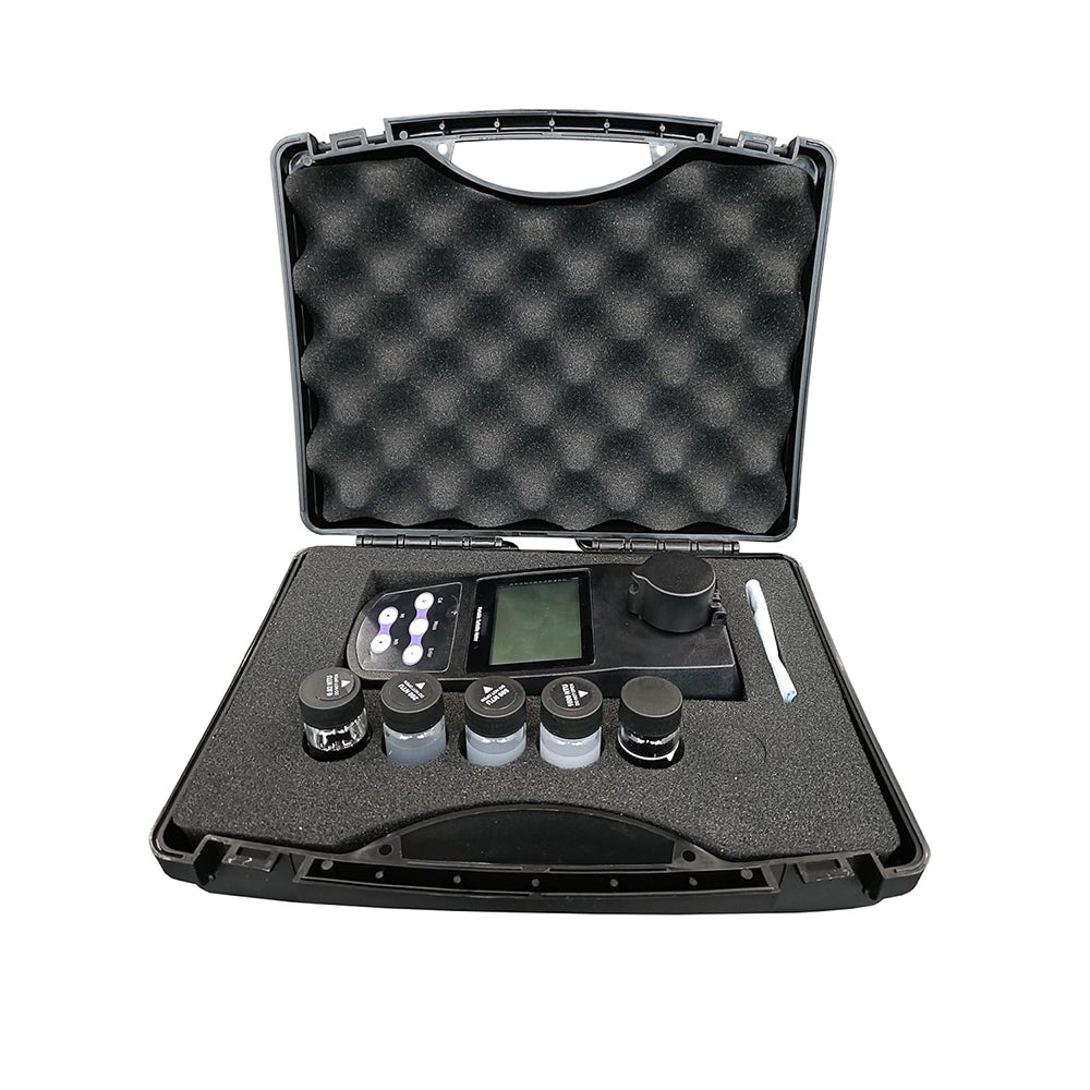 VTSYIQI Turbidimeter Portable Turbidity Tester Analyzer with Range 0~1100 NTU/FNU 0~275 EBC 0~9999 ASBC 4PCS Calibration Liquids for Laboratory Water Food Industry