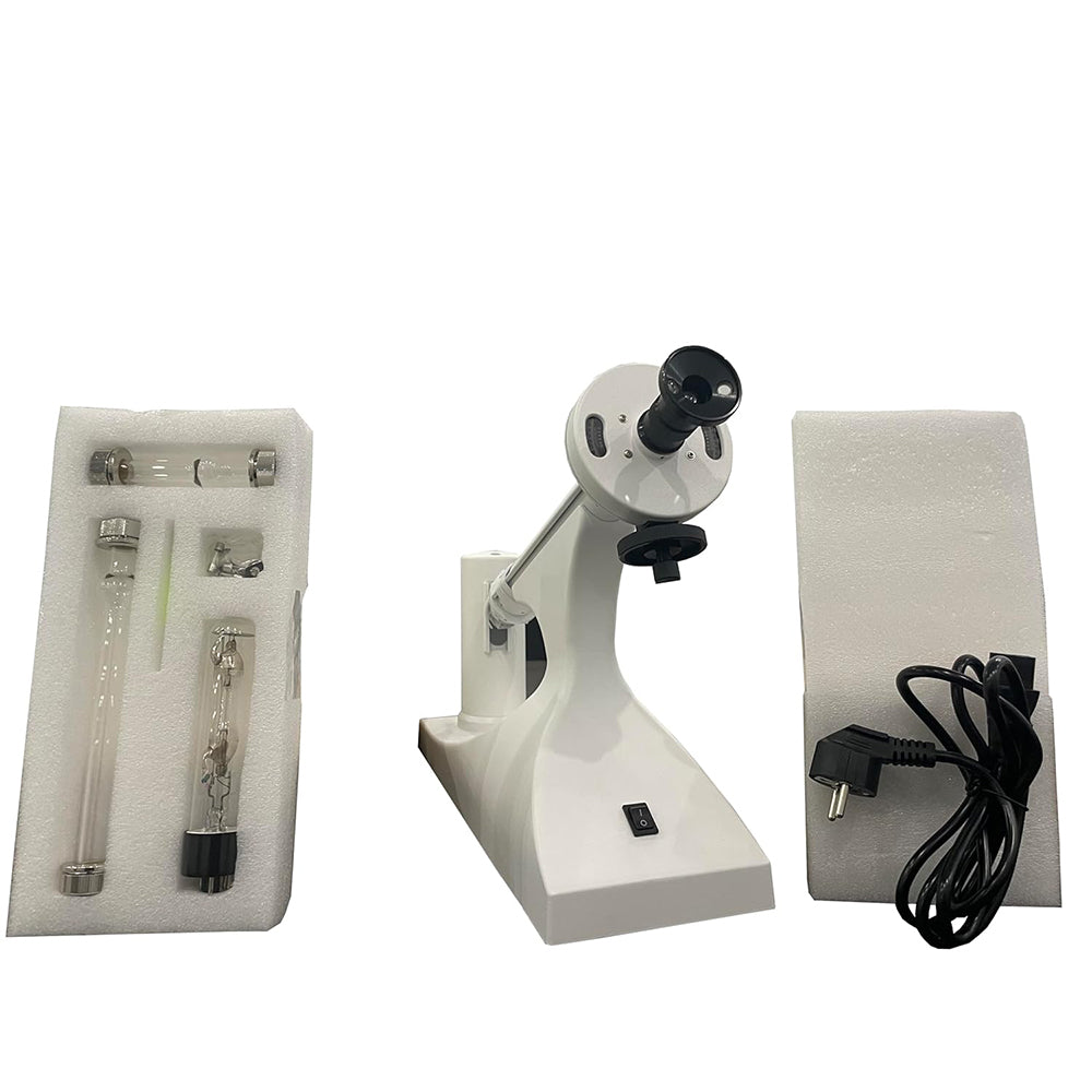 VTSYIQI Lab Polarimeter Manual Polarimeter with 100mm 200mm Polarimeter Tube Optical Rotation Specific Rotation Concentration International Sugar Scale 90 Degree 110V Voltage