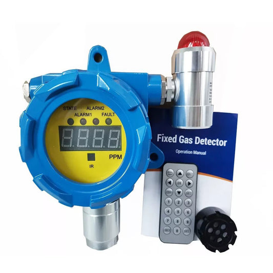 VTSYIQI NOX Gas Detector Nitrogen Oxide Gas Concentration Detector with Measuring Range from 0 to 20ppm Wall-mounted Installation Method Resolution 0.1ppm Output Current 4-20mA for Refinery Chemical Plant Gas Test