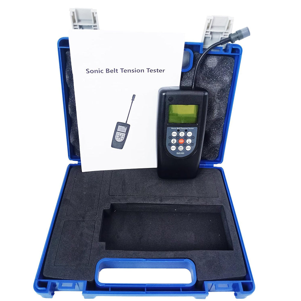 VTSYIQI Digital Sonic Belt Tension Tester Acoustic Belt Tension Testing Tool with Measuring Range 10Hz-680Hz LCD Display Display Accuracy ±1Hz for Measuring Transmission Belt Vibration Frequency