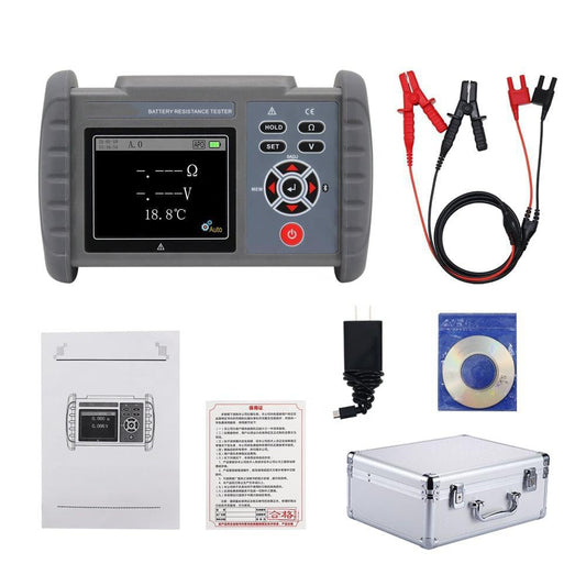 VTSYIQI Battery Internal Resistance Meter Tester with Internal Resistance 0.000mΩ to 3.100 Ω Voltage 0.000V to ±71.00V Temperature -10.0℃ to 60.0℃ for Rechargeable Lithium Battery Lead-Acid Battery Etc