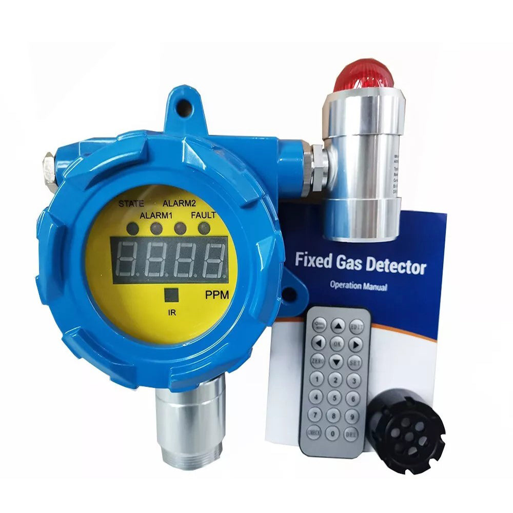 VTSYIQI VOC Gas Detector Fixed VOC Gas Monitor with Wall-mounted Installation Method Measuring Range from 0 to 100ppm Free Contact Output Max Power 1kW Resolution 1ppm for Combustible and Toxic Gas Leakage Detection in Underground Pipe or Mines