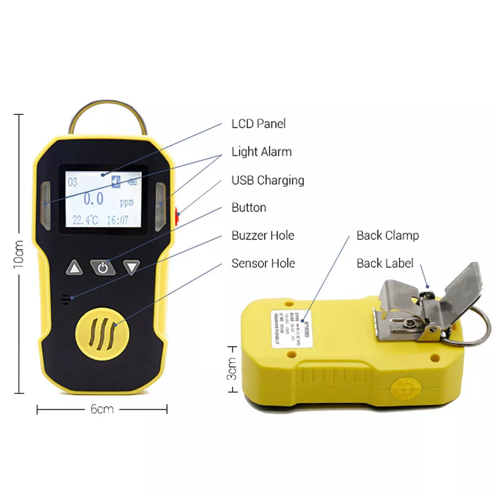 VTSYIQI Oxygen Gas Detector O2 Gas Leakage Analyzer Oxygen Leak Detector with Measuring Range 0 to 30%vol Resolution 0.1%vol for Detection Gas of Metallurgical Gas Station