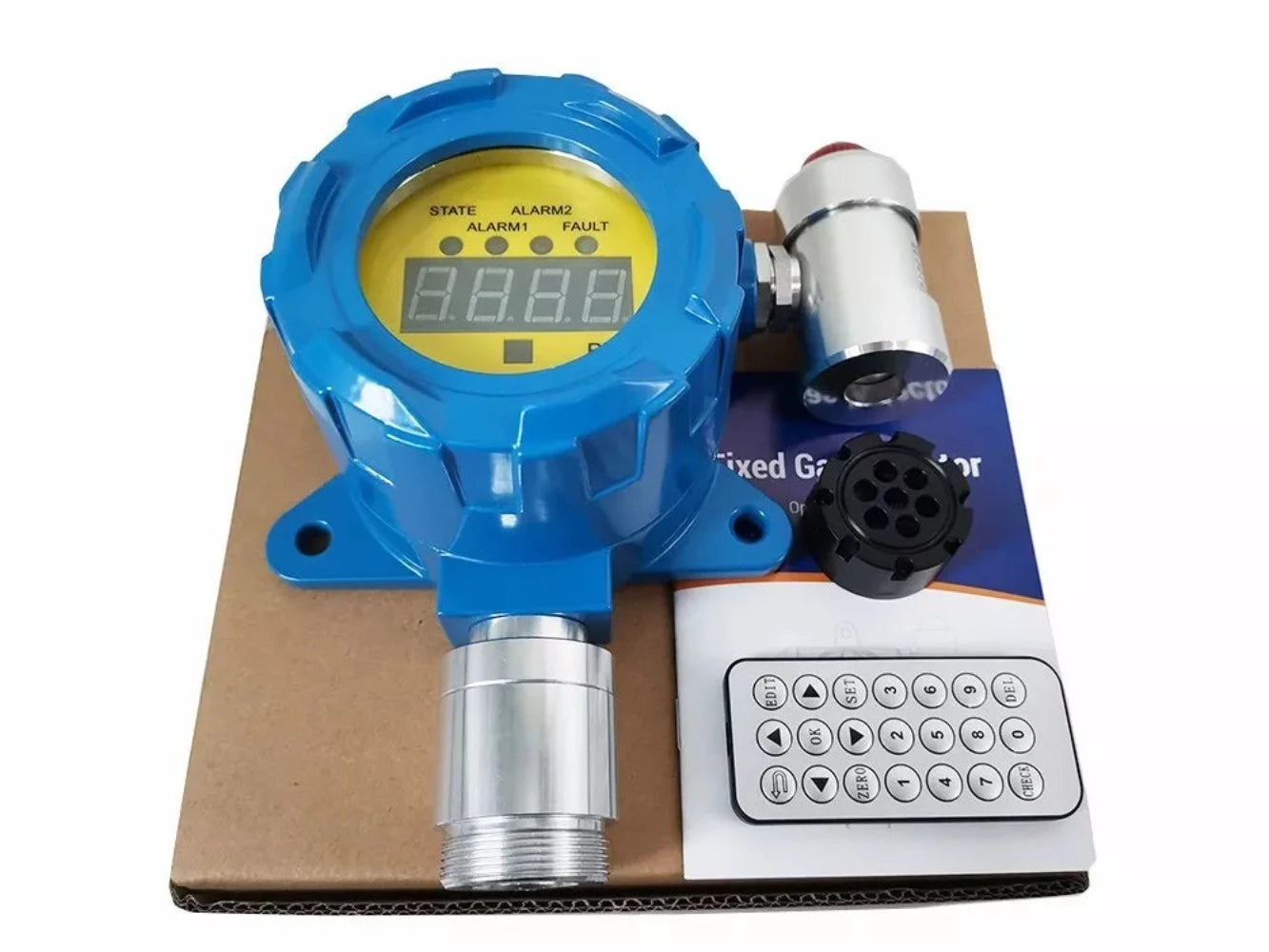 VTSYIQI HCN Gas Detector Hydrogen Cyanide Gas Detector Portable Fixed HCN Gas Leak Detector with Measuring Range 0-50ppm Resolution 0.1/0.01ppm for Detecting Gas in LPG Station Painting Plant