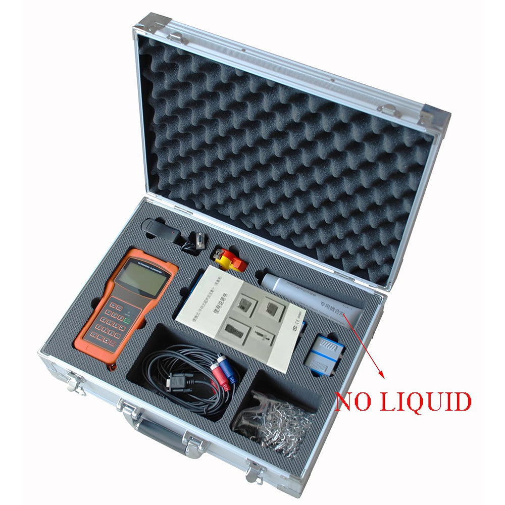 VTSYIQI Digital Portable Ultrasonic Flow Meter Flowmeters DN50~700mm 1.97-27.56in With Standard Medium Transducer For DN50-700mm pipe size