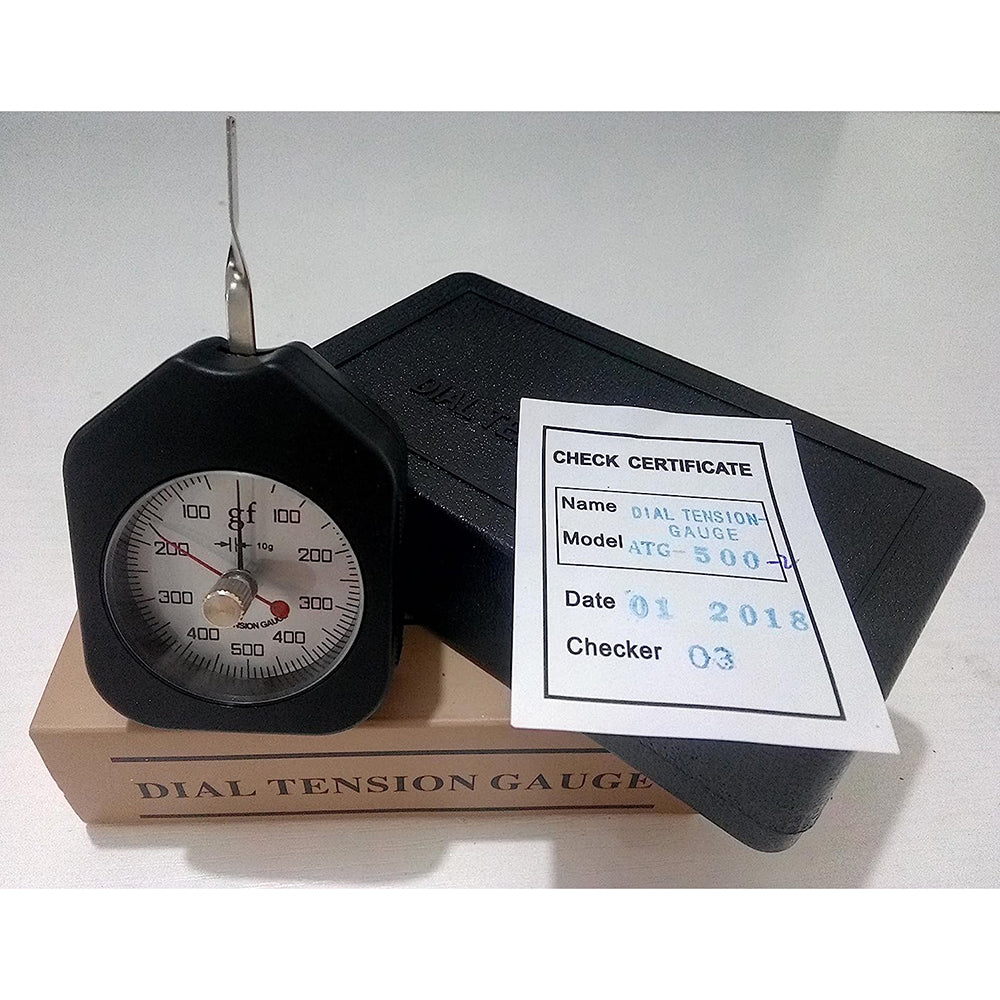 VTSYIQI Dial Tension Gauge Gram Tension Meter Gram Force Gauge Tensiometer  with 500G