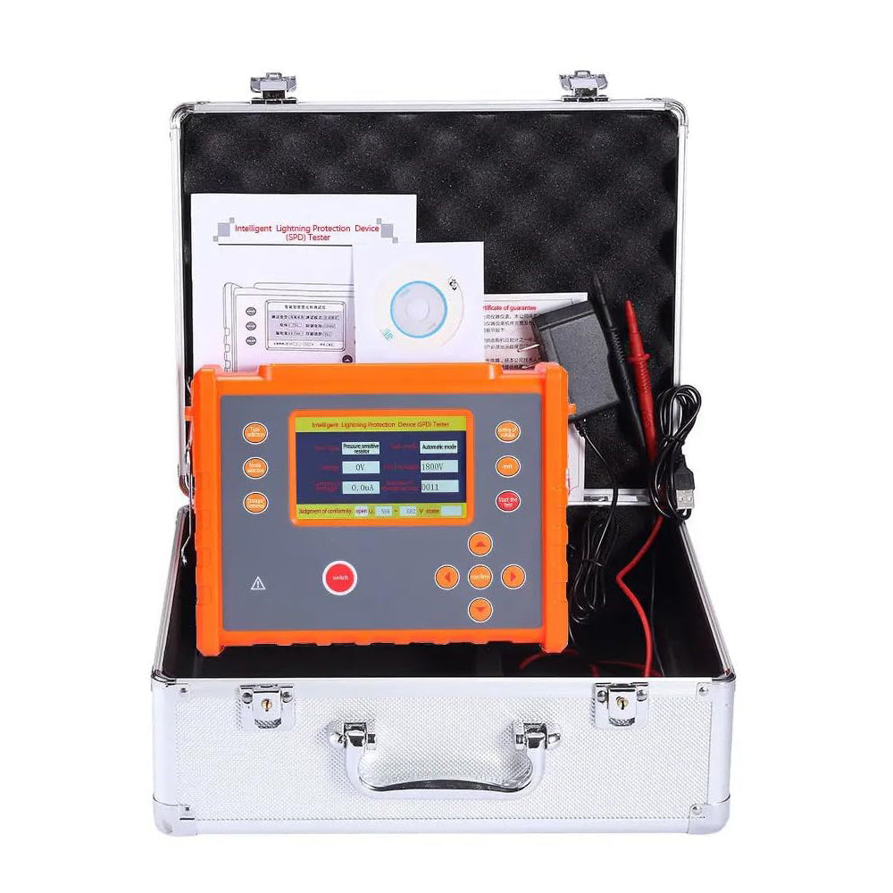 VTSYIQI Lightning Protection Component Tester Intelligent Lightning Protection  Element Meter with Insulation Resistance 0~1000MΩ Measuring Leakage Current 0.1uA～199.9uA Measurement voltage 0~2000V