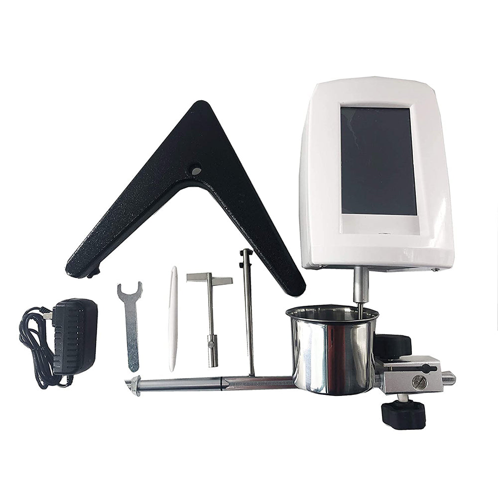 VTSYIQI Stormer Viscosity Tester Rotational Viscometer with Range 40.2KU to 141.0KU Accuracy ±1% KU Value for Paint Ink 5 inch Colorful Touch Screen