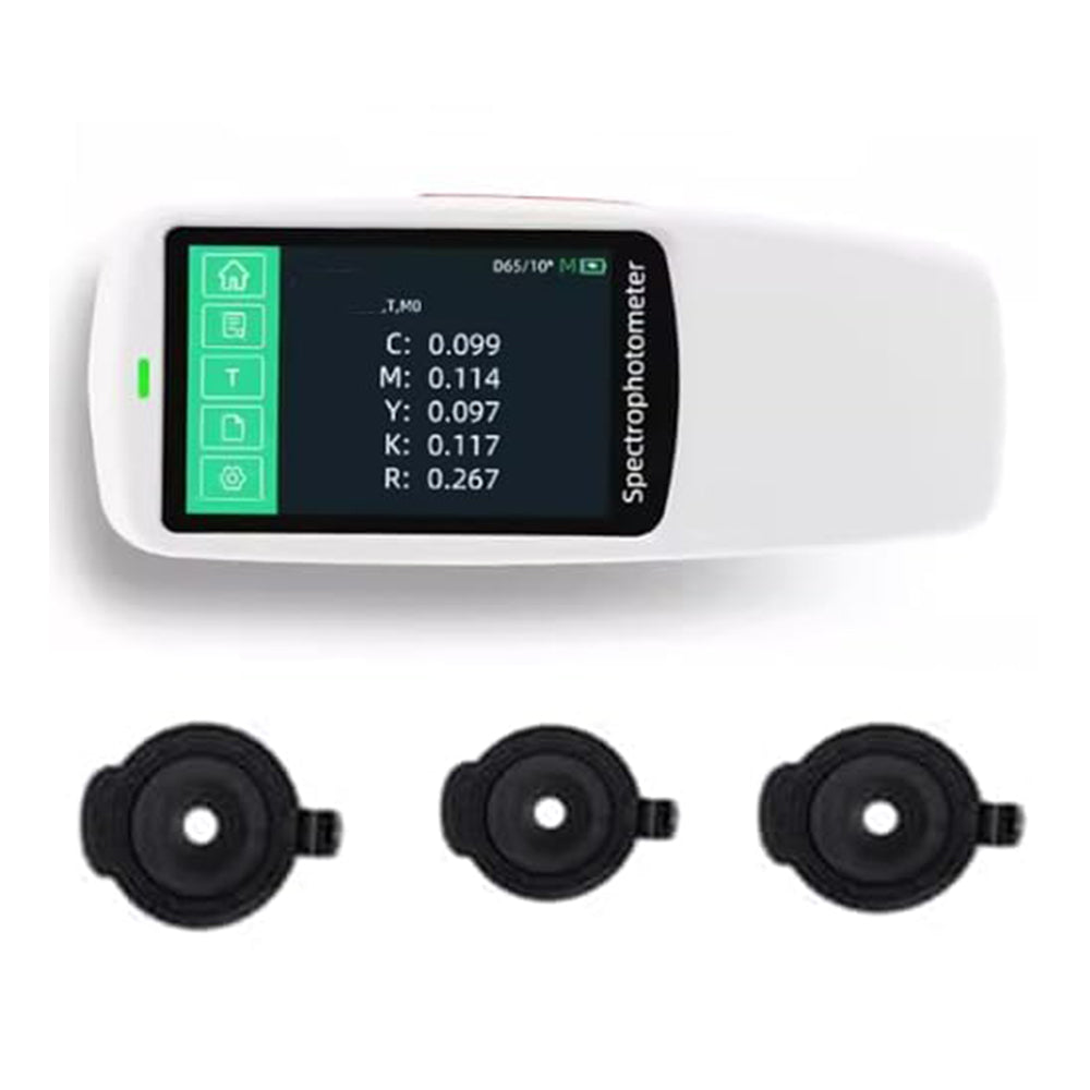 VTSYIQI Portable Spectrodensitometer Multi Apearture Spectrodensitometer with ASTM ISO Standard Caliber Φ11mm Φ5mm Φ3mm Resolution High-Precision Nano Spectroscopic Device USB Bluetooth for Material Flat and Large Small Test