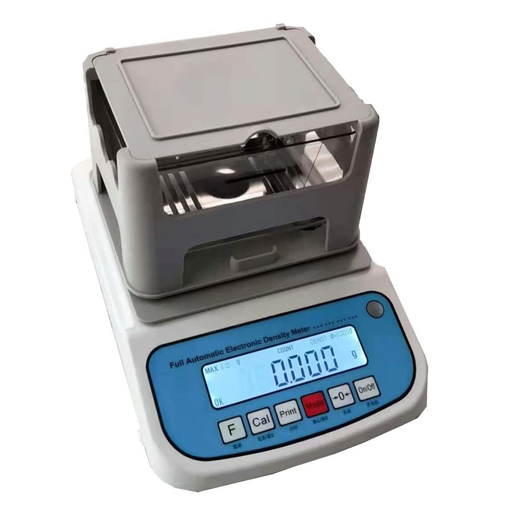 VTSYIQI Digital Solid Density Meter Solid Densimeter with Weight Range 0.005-600g Specific Gravity 0.001 g/cm3 Measurement Time About 10 Seconds Measurement Function Weight Density Volume