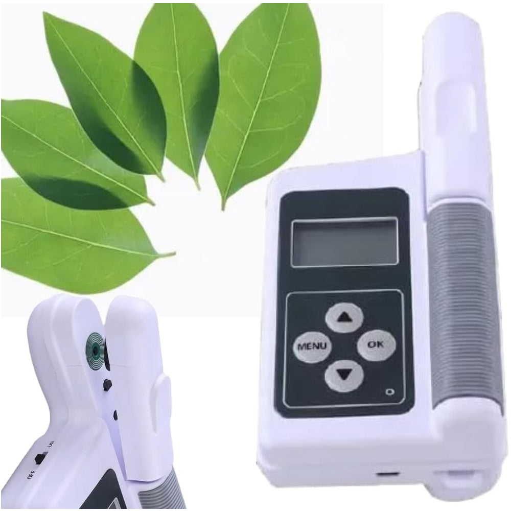 VTSYIQI Chlorophyll Concentration Meter Plant Leaf Nutrient Analyser with Chlorophyll Range 0.0-99.9 SPAD Leaf Temperature Range -10-99.9℃ For Chlorophyll Content Leaf Temperature Test