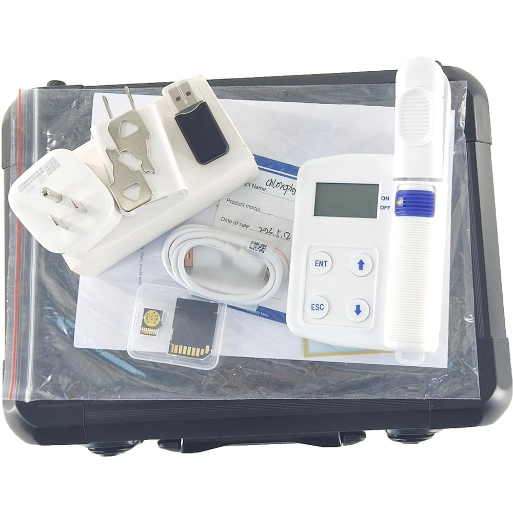 VTSYIQI Plant Nutrient Tester Plant Nutrition Testing Instrument Chlorophyll Meter with Chlorophyll 0.0-99.99SPAD Leaf Temperature -10-99.9℃ Nitrogen Content 0.0-99.99mg/g Leaf Humidity 0.0-99.9RH%