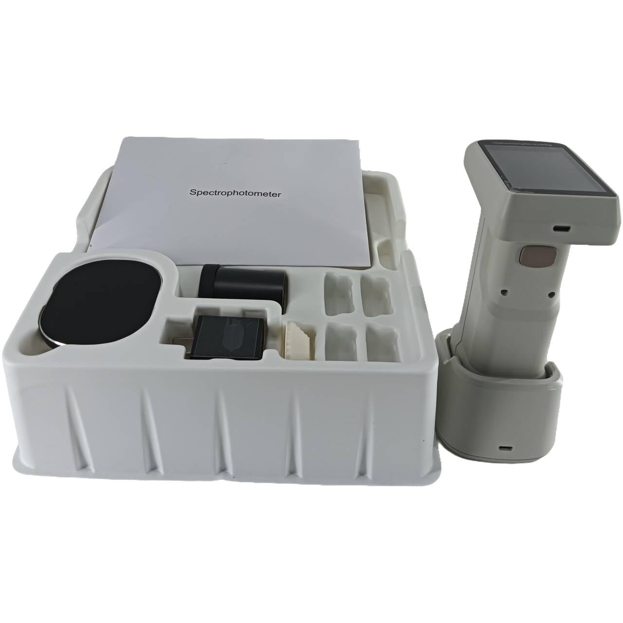 VTSYIQI Digital Spectrophotometer Multi Aperture Spectrophotometer with Structure D/8 SCI/SCE Repeatability dE*ab≤0.02 Accuracy 0.01 Automatic Calibration Camera Function for Printing Paint