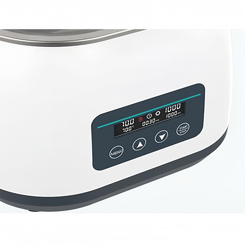 VTSYIQI Water Bath with Magnetic Stirrer Lab Thermostatic Water Bath Increment 50 RPM Speed Range 100-1200 RPM Accuracy 0.1℃ Room Temperature +5°C - 100°C Liner Size 200*200*130mm(Depth)-2L Flask or 3L Beaker Brushless Motor