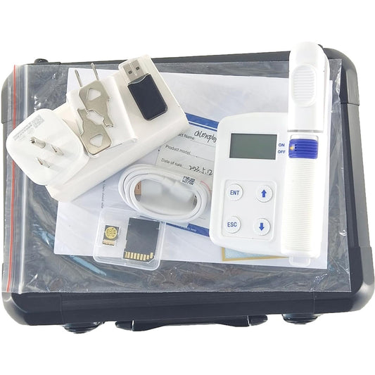 VTSYIQI Leaf Nitrogen Content Tester 4 in 1 Chlorophyll Meter with Range 0.0-99.99SPAD 0.0-99.99mg/g -10-99.9℃ 0.0-99.9RH% For Chlorophyll Content Nitrogen Content Leaf Temperature Leaf Humidity Test