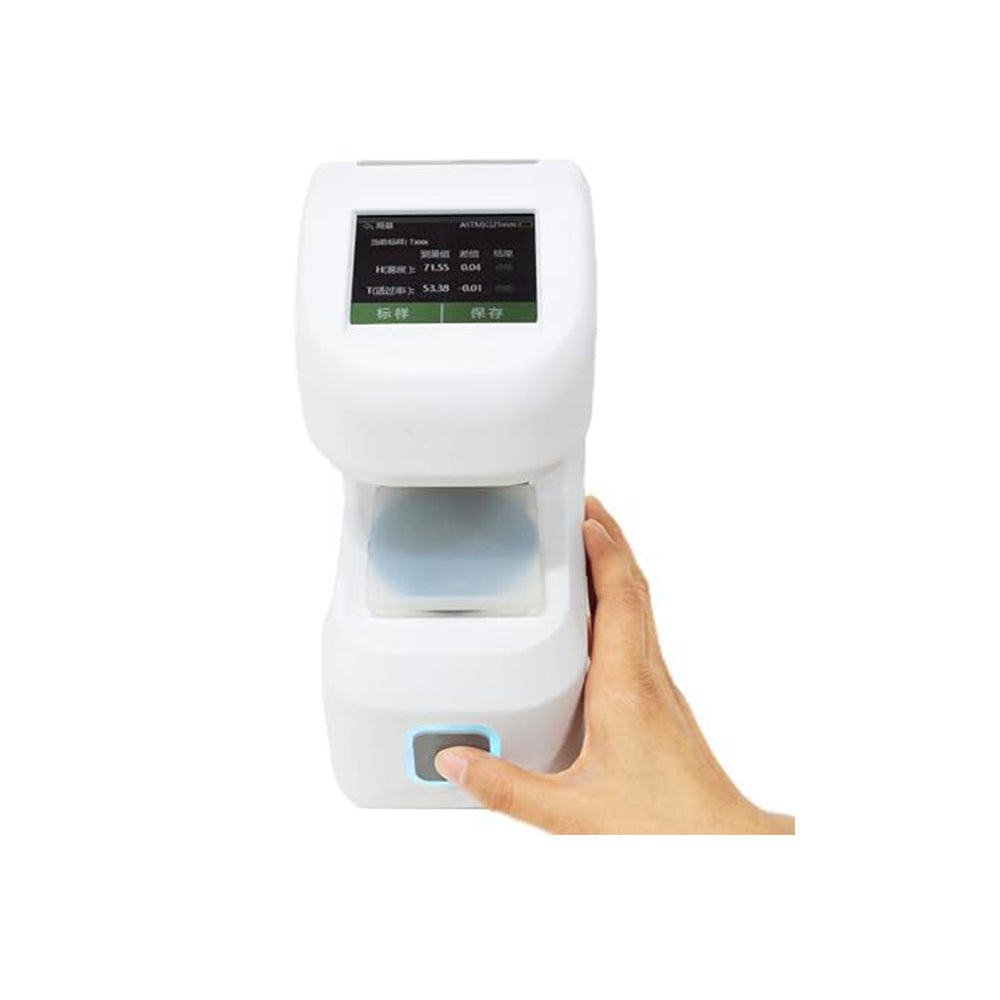 VTSYIQI Portable Hazemeter Transparency Haze Meter with with ASTM&ISO Haze Transmittance Automatic Calibration 21mm Test Apertures for Glass Plastic Film Display Screen Etc