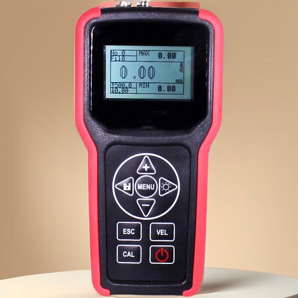 VTSYIQI  Ultrasonic Thickness Gauge Tester Meter 0.75-400mm 0.03-15.7inch with Φ6 7MHZ Coarse Crystal Probe Probe