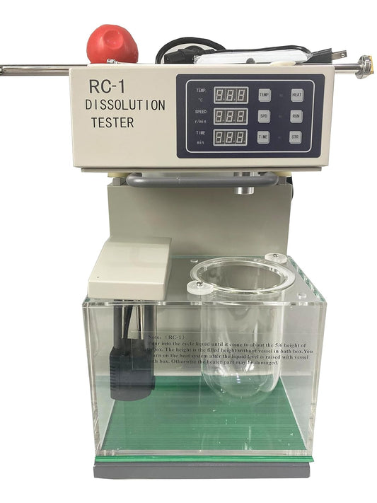 VTSYIQI Tablet Dissolution Tester Dissolution Rate and Degree Detector Tablet Dissolution Machine with Speed Range 20-200rpm Accuracy ±2rpm One Cup and One Lever