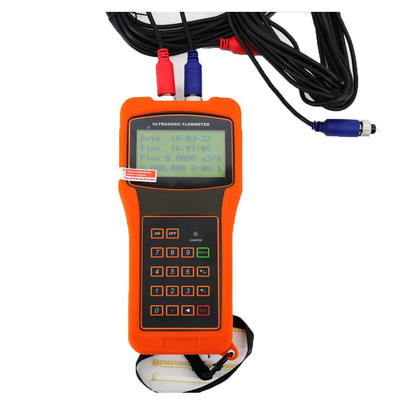 VTSYIQI Ultrasonic Flow Meter Liquid Flow Meter Detector Measurement With TM-1 Standard Medium Transducer DN50 to 700mm 1.97 to 27.56in