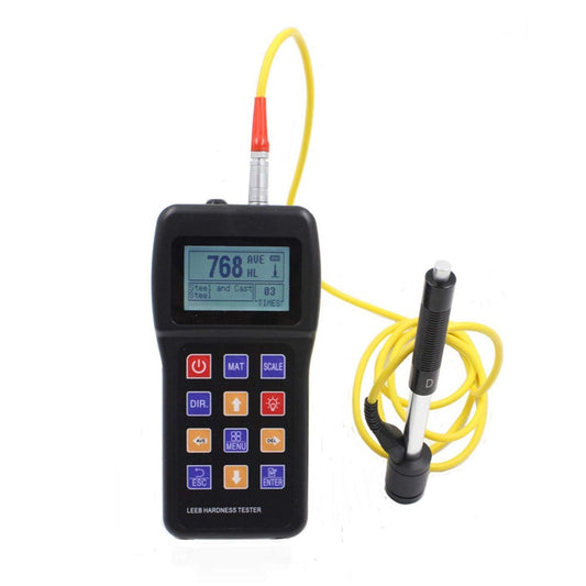 VTSYIQI Leeb Hardness Tester Meter Tester Metals Durometer Tester With Range 170 to 960 HLD HL HB HRB HRC HRA HV HS Standard D Type Impact Device D Test Block for Steel Iron Bronze Copper 10 Materials