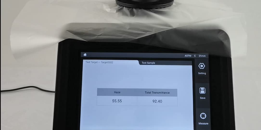 VTSYIQI Lab Hazemeter Light Transmittance Meausrement Touch Screen Haze Meter with 21mm 7mm Test Apertures