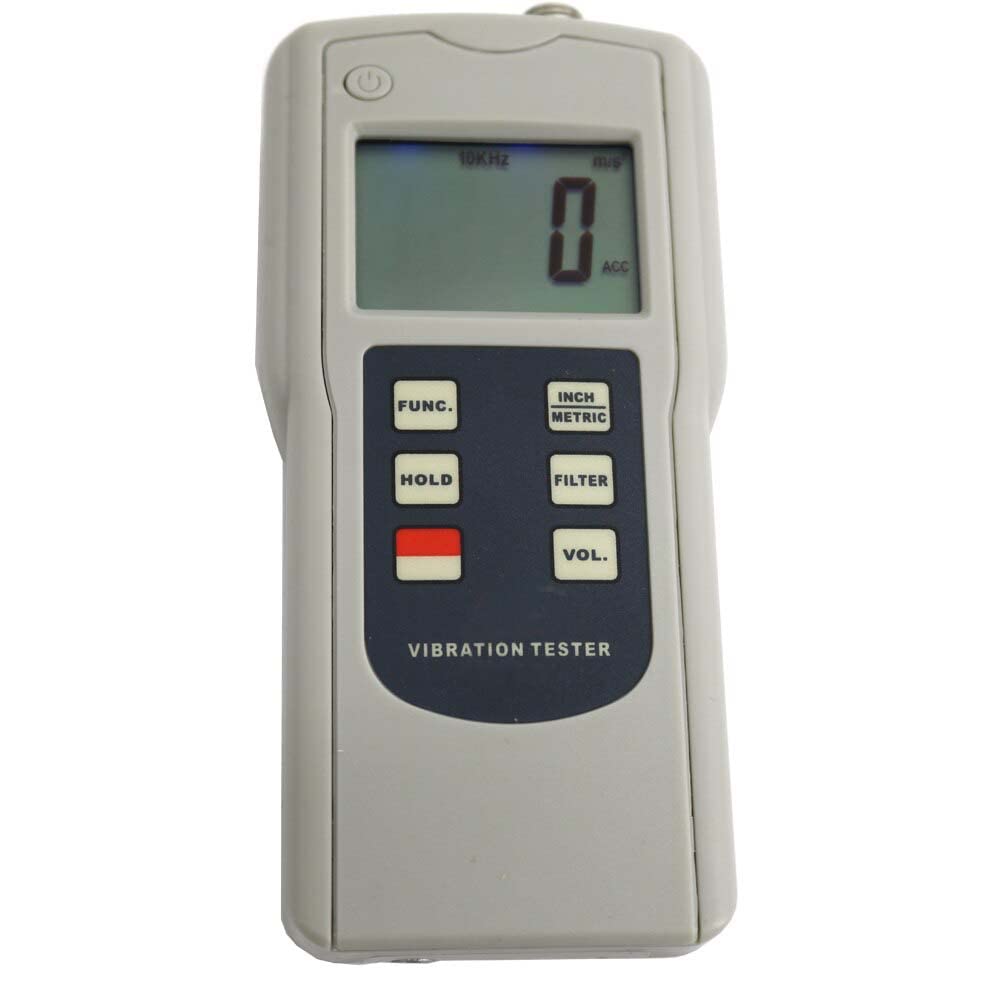 VTSYIQI Digital Vibration Meter Vibrometer Analyzer Datalogger with 3 Parameters Displacement Velocity and Acceleration
