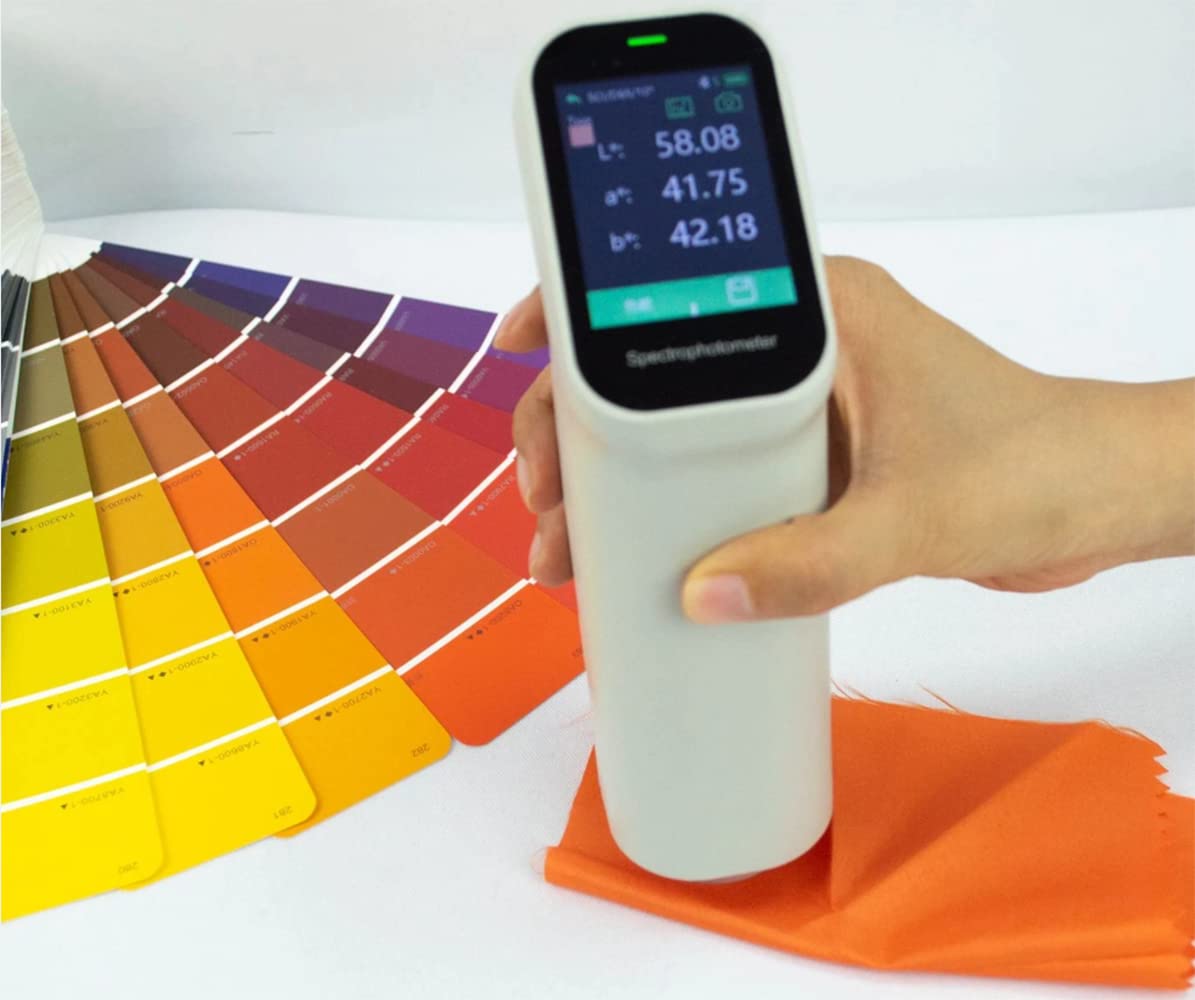 VTSYIQI Colorimeter Paint Color Meter Analyzer Color Measurement Tool with Aperture 6mm Visual Observation Method D/8 SCI for Coating Ceramic Plastic Paint Measurement