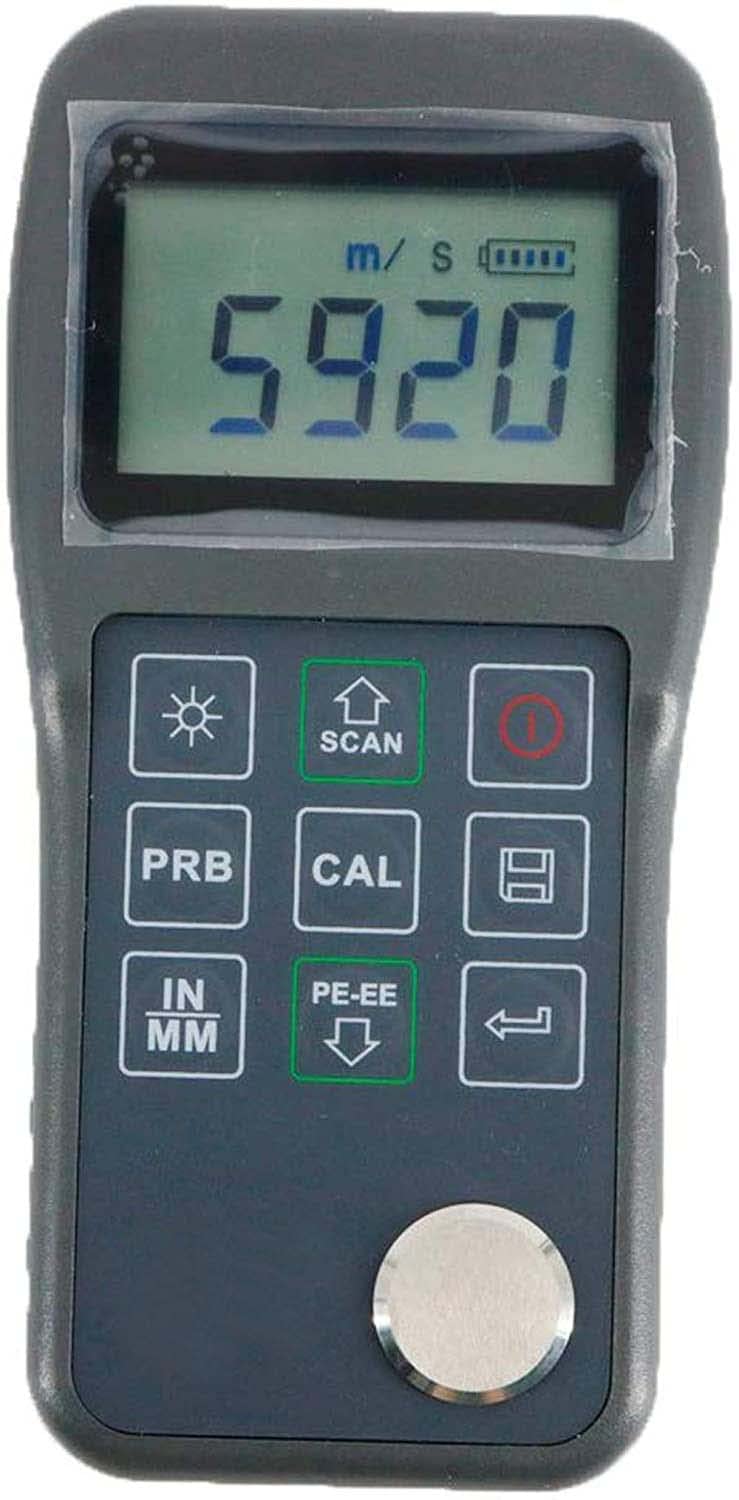 VTSYIQI Ultrasonic Thickness Gauge Meter Through Paint Coatings Thickness Gauges with 0.65 to 600mm 0.025 to 23.62inch 3-30mm 0.118 to 1.181inch P-E and E-E Echo-Echo Mode for Steel Aluminum Copper