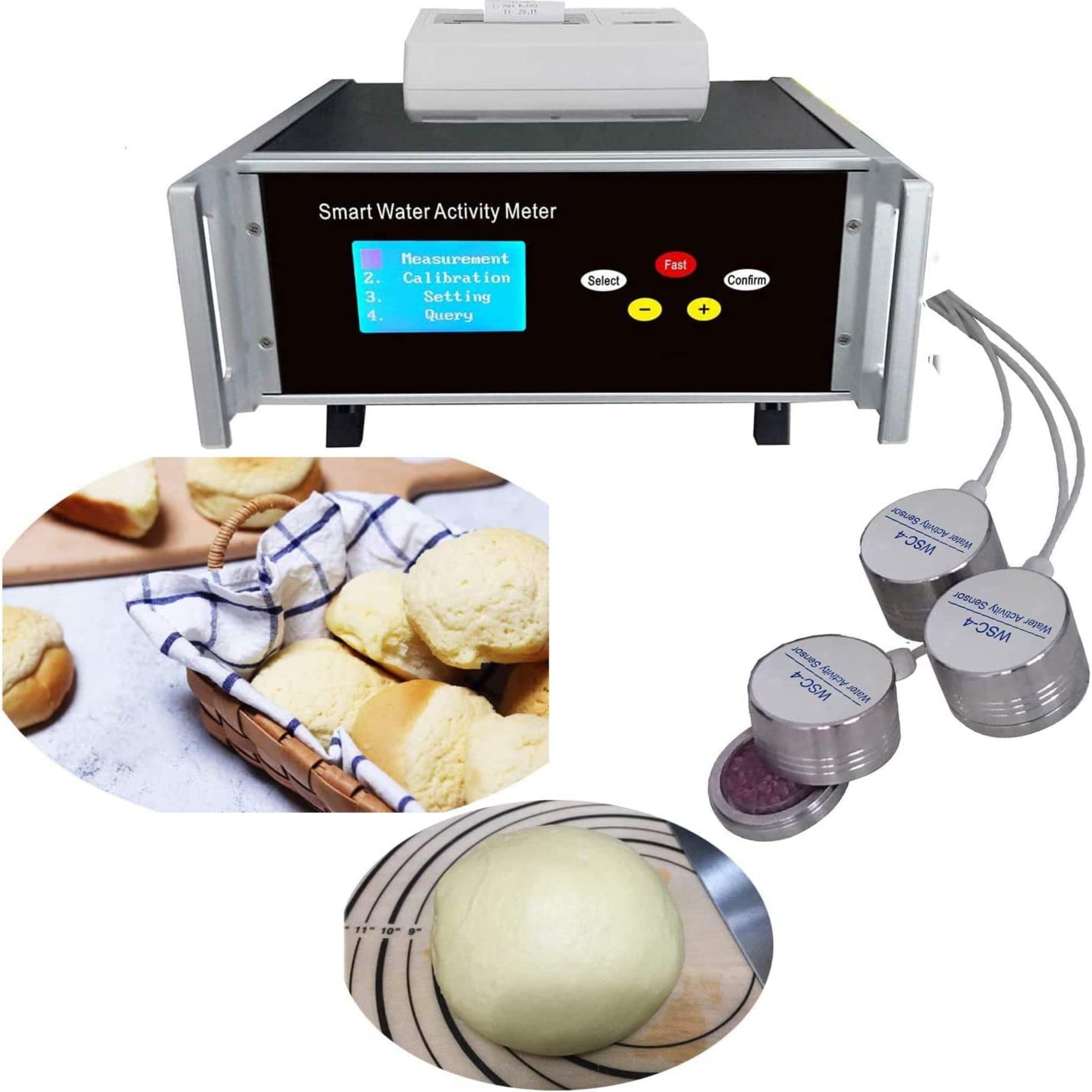 VTSYIQI Dough Water Activity Instrument With 1.000aw Real Time Printer 3 WSC-4 Water activity Printer Function Continuous Intelligent Measurement