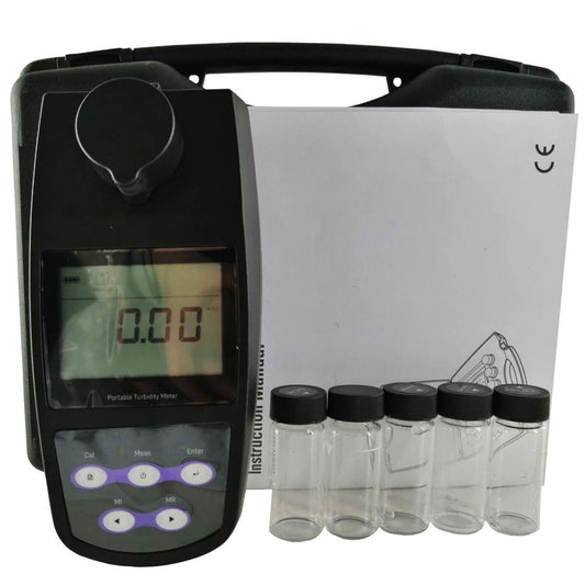 VTSYIQI Turbidity Meter Tester Kit Turbidimeter With Vials Range 0~1100 NTU/FNU 0~275 EBC 0~9999 ASBC For Light Tap Water Turbidity Meter Tester Sewage Treatment