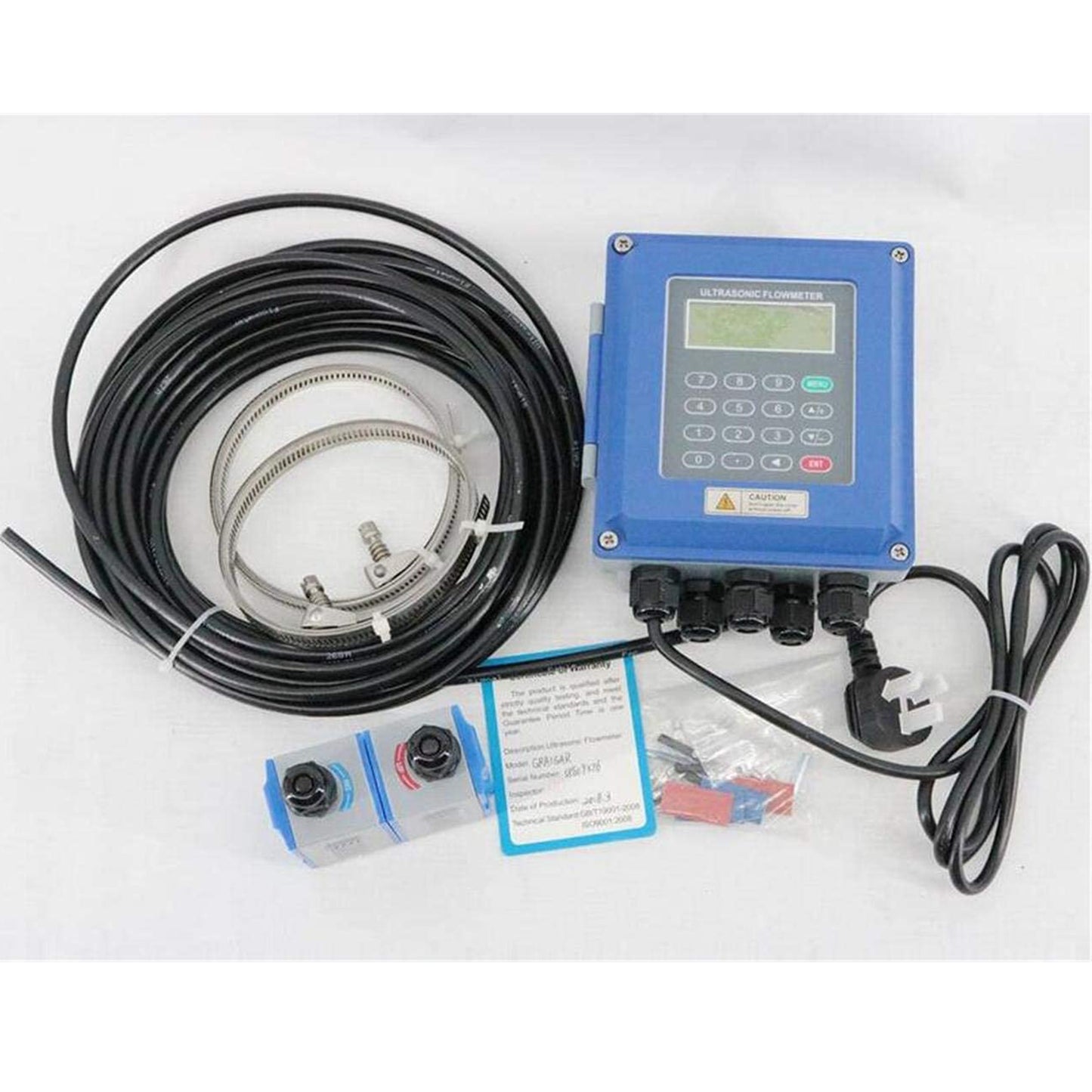 VTSYIQI Ultrasonic Flow Meters Flowmeter With DN50 to 700mm 1.97 to 27.56in Medium Clamp-on Sensor TM-1 IP67