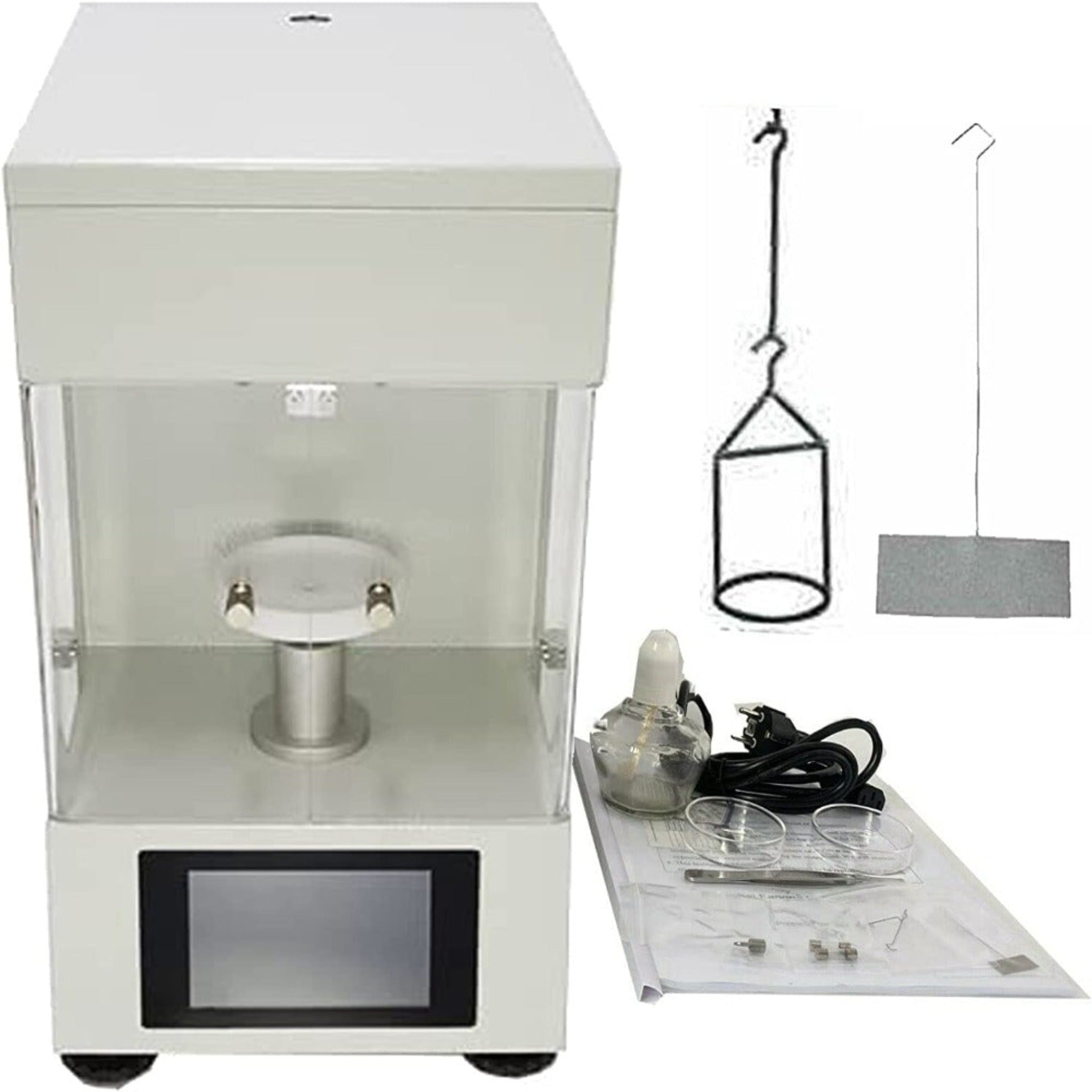 VTSYIQI Touch Screen Automatic Interfacial Tensiometer Surface Tension Meter Tester With Du Nouy Ring Method Wilhelmy Plate Method Range 0 to 1000mN/m Accuracy 0.1mN/m For Oil Paint Industry Test