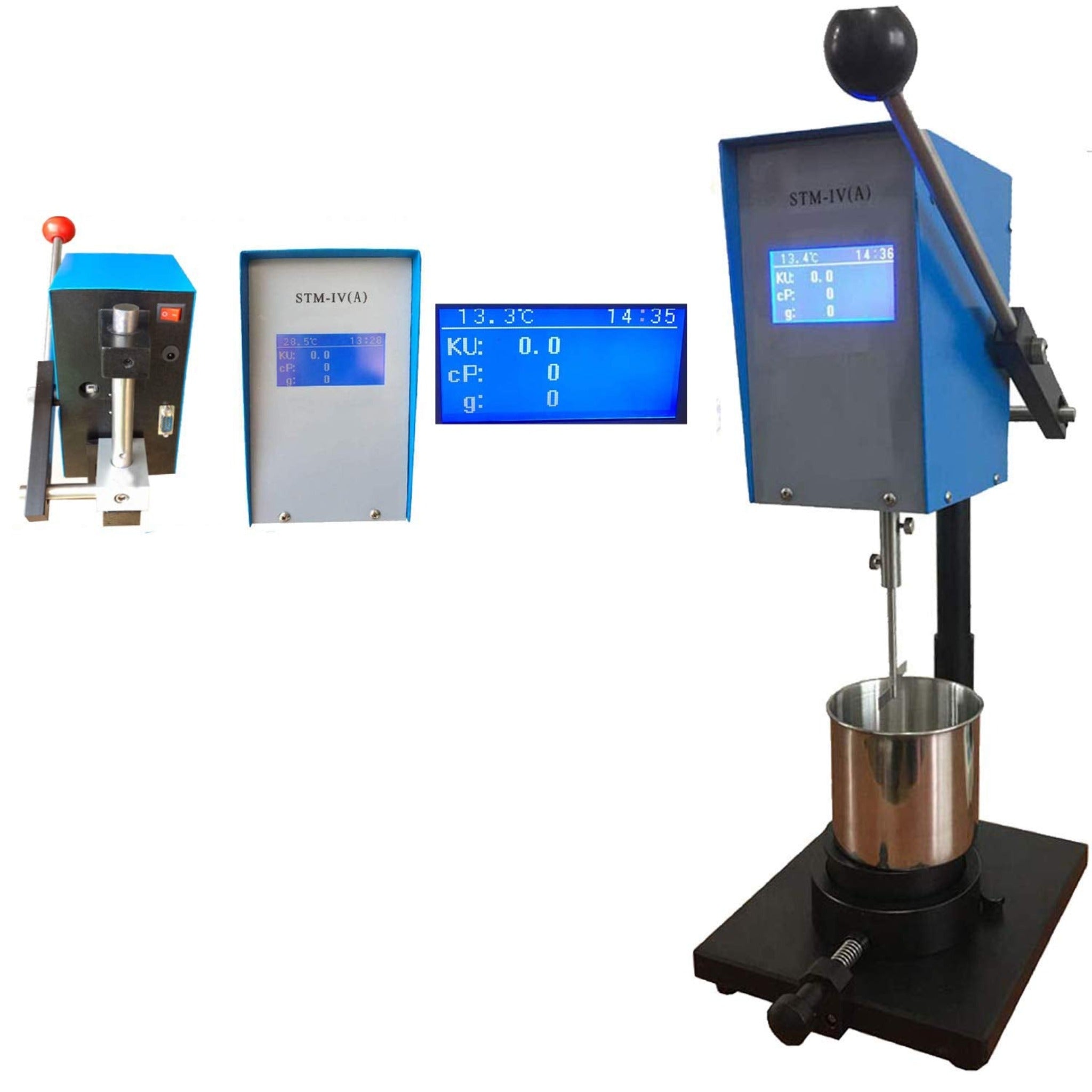 VTSYIQI Stormer Viscometer Viscosity Meter Tester Digital rotational viscometer Rotary visometer with LCD Large Screen KU Unit 40.2 to 141.0KU Accuracy 2.00% for Paint Viscosity Testing