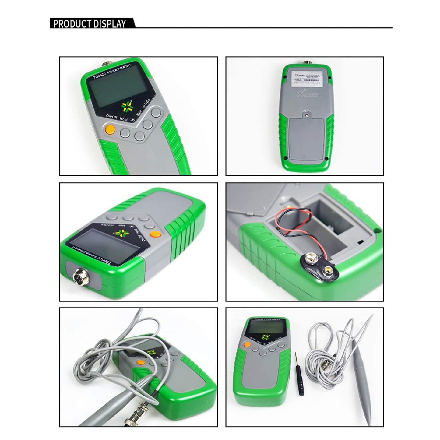 VTSYIQI Digital Tesla Meter Permanent Magnet Gauss meter Gaussmeter Fluxmeter Surface Magnetic Field Tester with 2% Accuracy 0 to 2400mT 0 to 24000Gs Resolution 0.01mT 0.1Gs