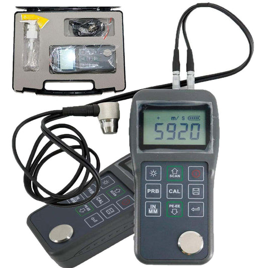 VTSYIQI Ultrasonic Thickness Gauge Meter Through Paint Coatings Thickness Gauges with 0.65 to 600mm 0.025 to 23.62inch 3-30mm 0.118 to 1.181inch P-E and E-E Echo-Echo Mode for Steel Aluminum Copper