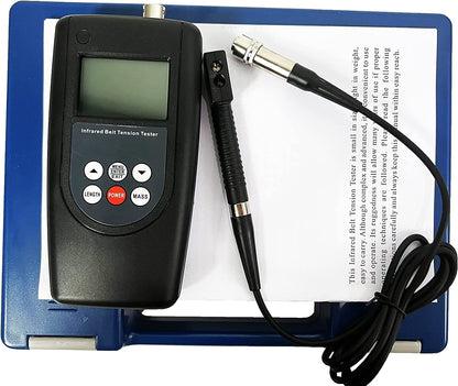 VTSYIQI Digital Infrared Belt Tension Meter Tester Tensiometer for Belt Tension in Motors and Other Machinery with Laser Sensor Measurement Range 10~800Hz Metric or Imperial Conversion