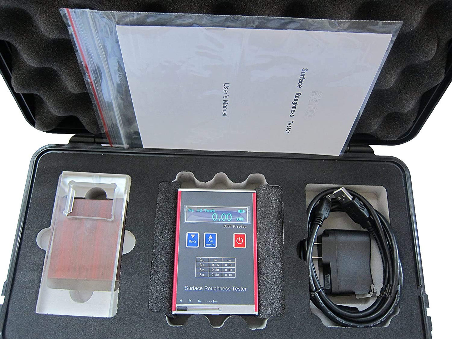 VTSYIQI Surface Roughness Tester Meter Surface Detection on Metal Non-Metal Ra 0.05 to 15.0um Rz 0.1 to 50um USB Data Output
