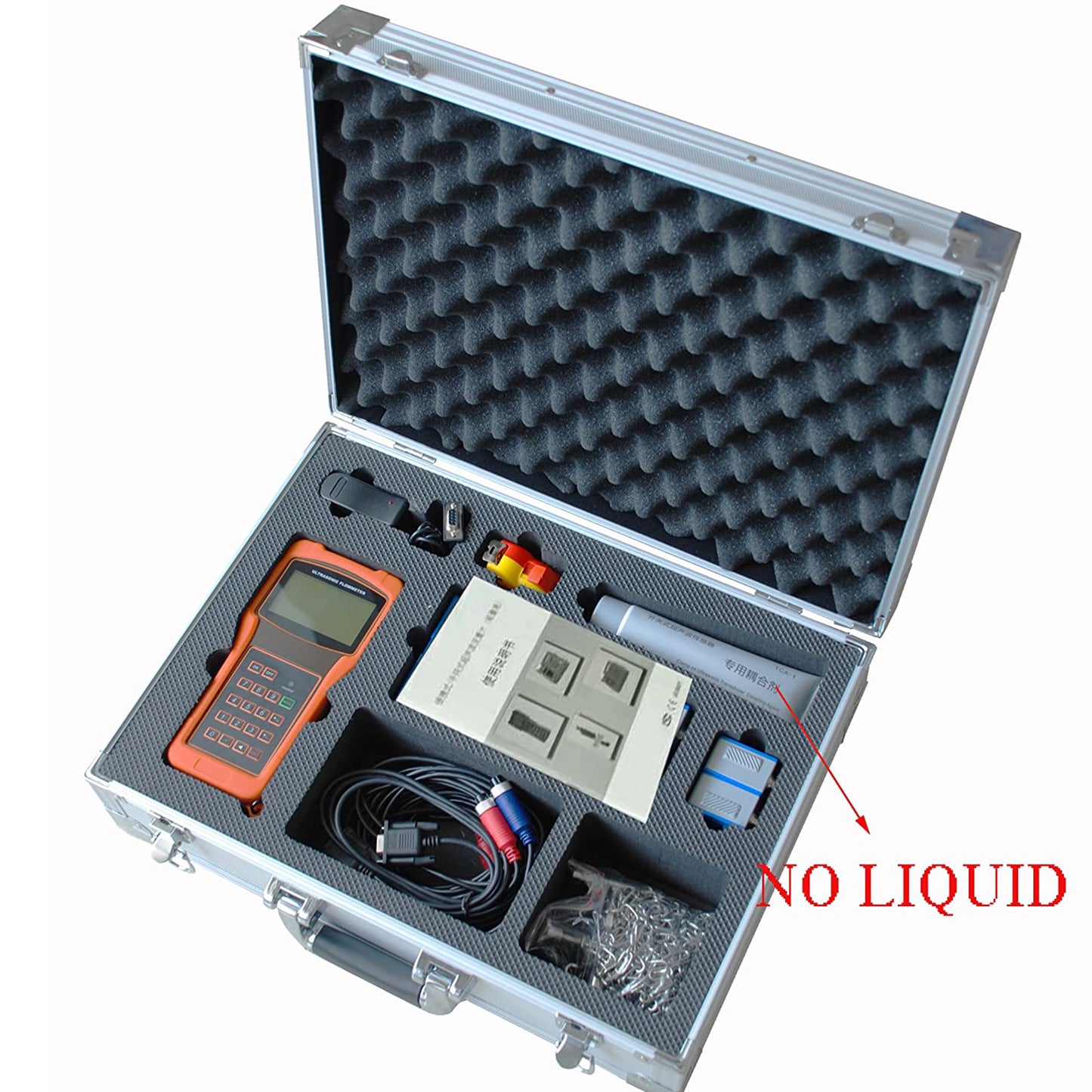 VTSYIQI Portable Ultrasonic Flow Meter Digital Liquid Flow Meter With TL-1 Transducer Measuring Range DN300 to 6000mm 11.8 to 236.22in